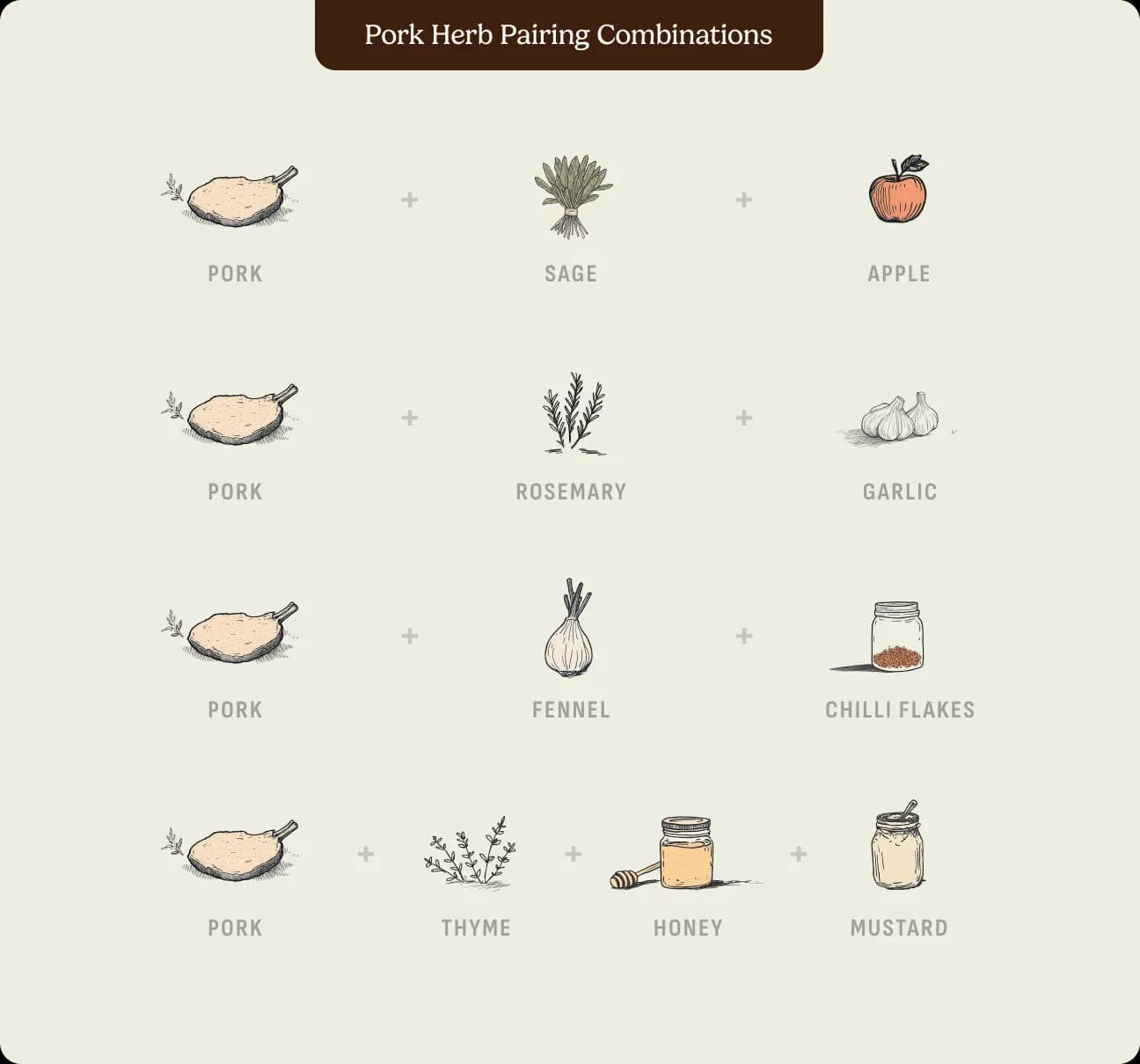 Pork herb pairing combinations